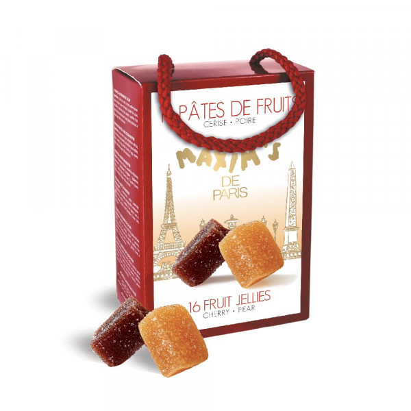 Cardbox of 16 fruit jellies from Auvergne