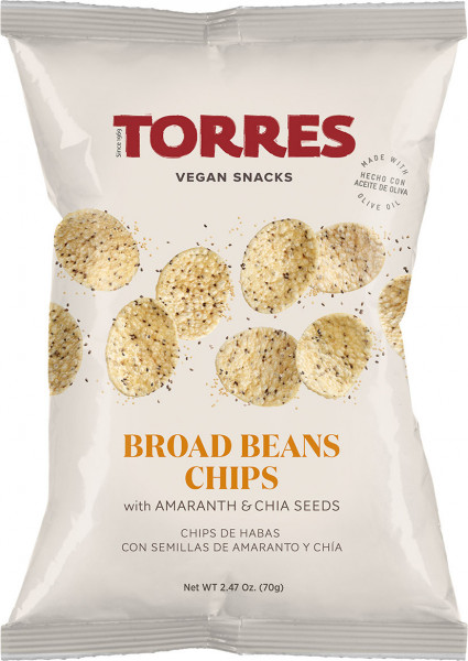 Broad Beans Chips with Amaranth & Chia Seeds