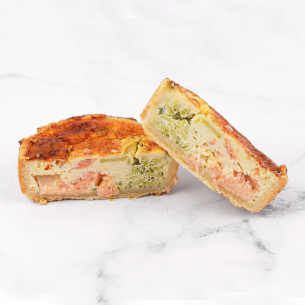 Salmon and Broccolis Quiche